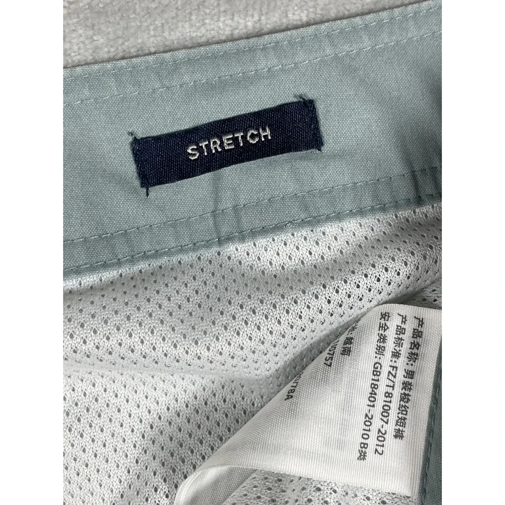 Abercrombie & Fitch Board Shorts Men's 31 Blue Gray Stretch Swim Trunks Surf